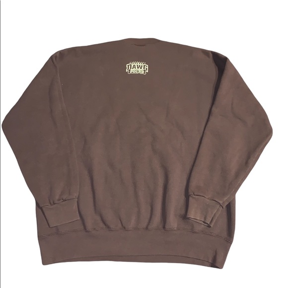 Vintage 1998 Nutmeg Cleveland Browns Dawg Pound Crewneck Sweater - Picture 4 of 6